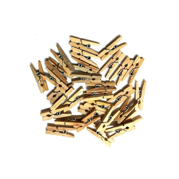 Mileo Ahşap Mandal 25 Mm Naturel 1826 (30 Lu Paket) ürün görseli 1