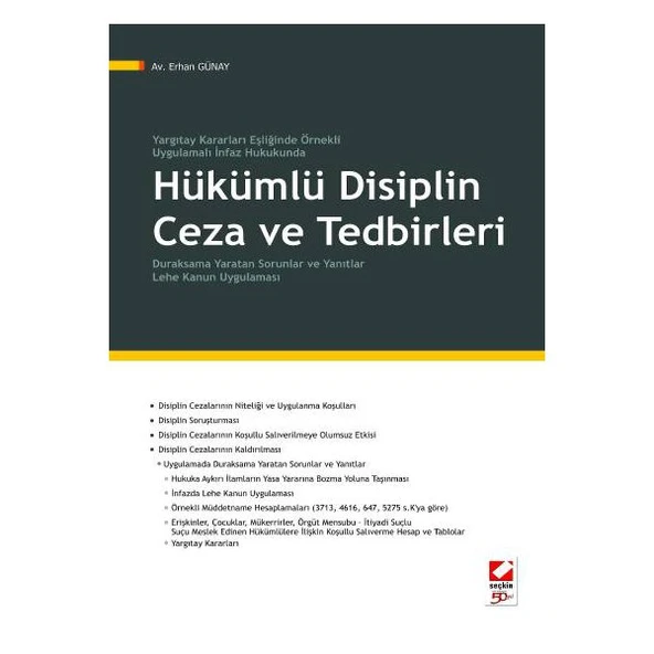 Hükümlü Disiplin Ceza ve Tedbirleri Erhan Günay 2011/01 ürün görseli 1