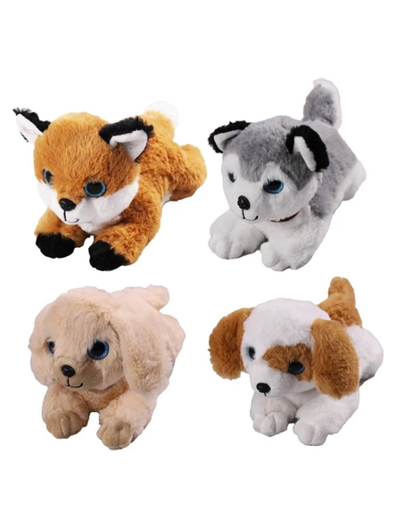 Kızılkaya Oyuncak Peluş Yatan Köpek Havlayan 25 Cm Kzl-2309032 (Karışık Renk 1 Adet) ürün görseli 1