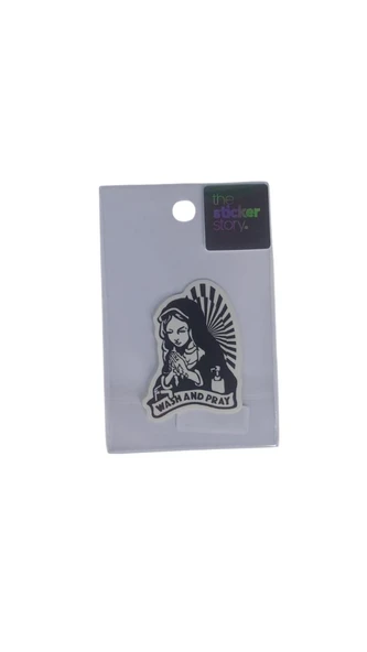Ekstrafix Yapışkanlı Sudan Etkilenmeyen Sticker The Sticker Story Wash And Pray Tss0086 (1 Adet) ürün görseli 1