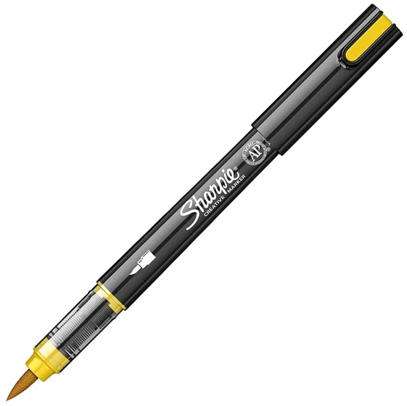 Sharpie Akrilik Markör Kalem Fırça Uç Sarı Sh-2218065 ürün görseli 1