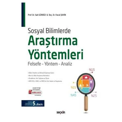 Sosyal Bilimlerde Araştırma Yöntemleri (5.Baskı) Sait Gürbüz 8 2018/10 ürün görseli 1