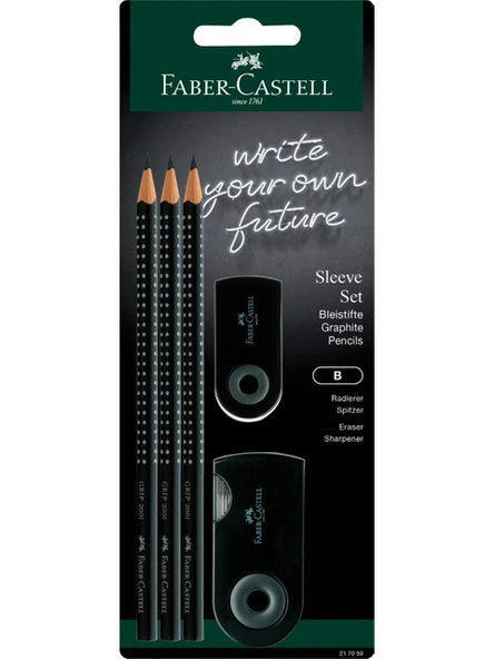 Faber-Castell Kurşun Kalem Ofis Seti Siyah 2024 ürün görseli 1