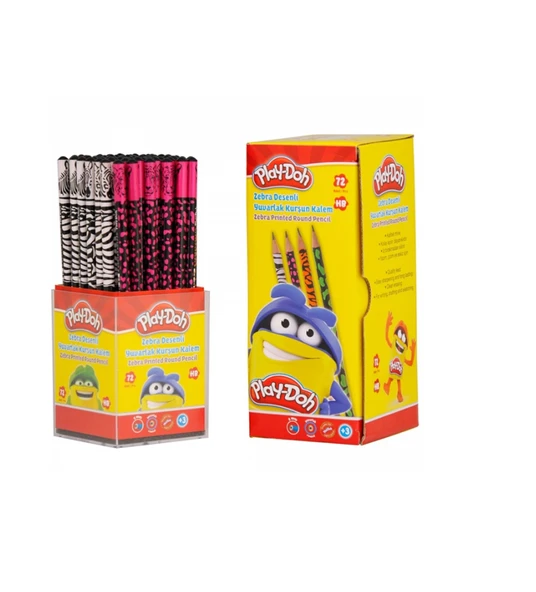 Play-Doh Kurşun Kalem Zebra Desenli Yuvarlak Kk010 (72 Li Paket) ürün görseli 1