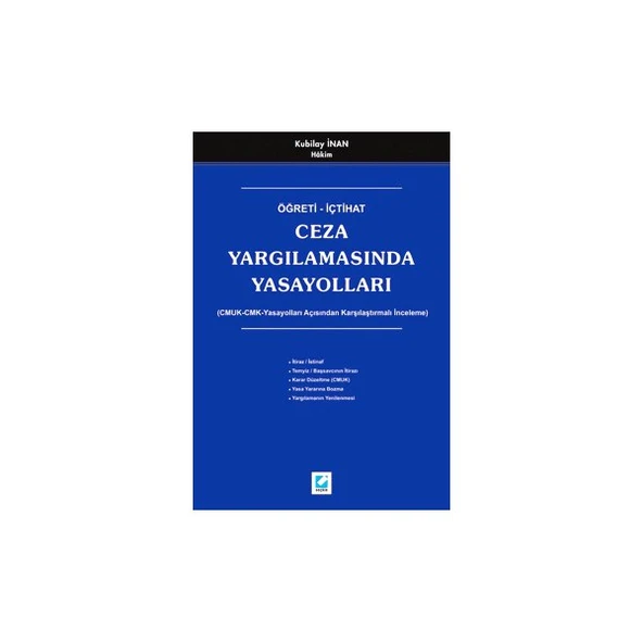 Ceza Yargılamasında Yasayolları Kubilay İnan 2006/10 ürün görseli 1