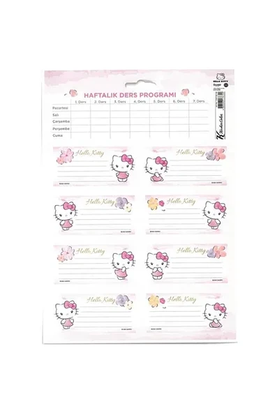 Keskin Color Hello Kitty And Friends Ders Programlı 3 Lü Okul Etiketi 220130-13 ürün görseli 1