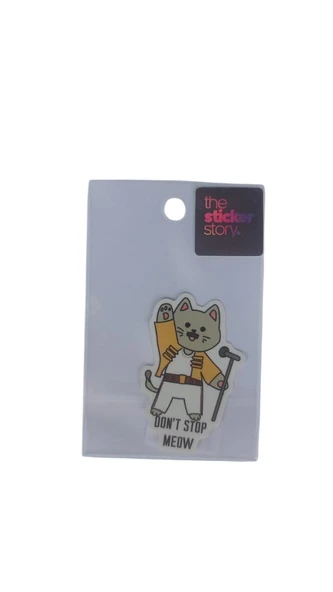 Ekstrafix Yapışkanlı Sudan Etkilenmeyen Sticker The Sticker Story Dont Stop Meow Tss0214 (1 Adet) ürün görseli 1