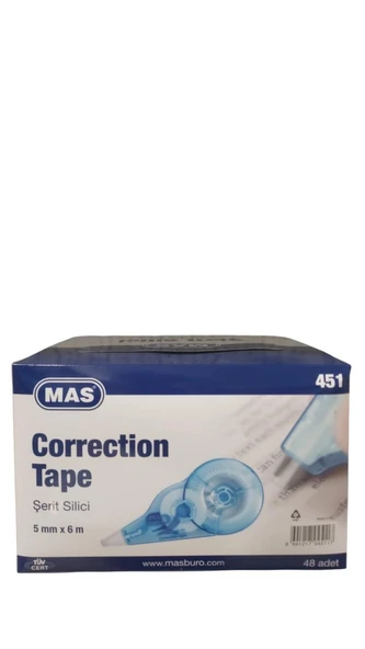 Mas Şerit Silici Daksil 5Mm X 6 Metre Askılı Poşette 451 (48 Li Paket) ürün görseli 1