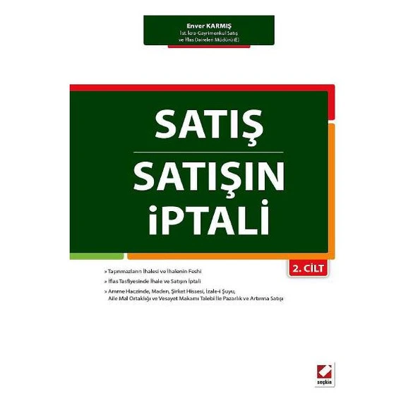 Satış - Satışın İptali (2 Cilt) (Takım) Enver Karmış 2015/03 ürün görseli 1