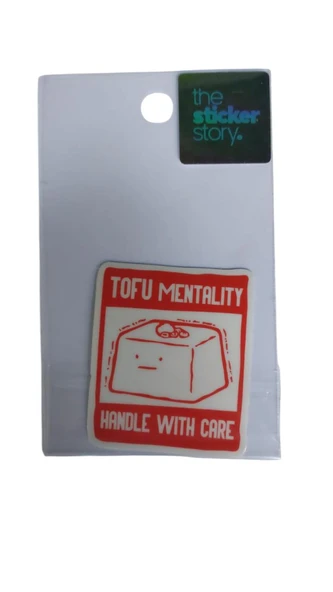 Ekstrafix Yapışkanlı Sudan Etkilenmeyen Sticker The Sticker Story Tofu Mentality Tss0090 (1 Adet) ürün görseli 1