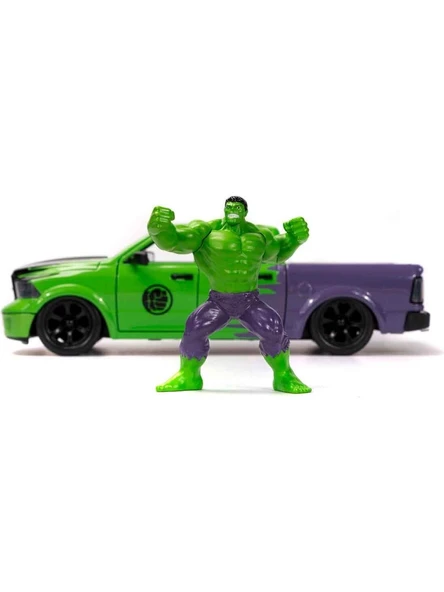 Simba Oyuncak Jada Marvel Hulk 2014 Ram 1500 1:24 Model Araba - Resim 3