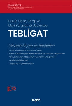 Hukuk, Ceza, Vergi ve İdari Yargılama Usulünde Tebligat Tuğçe Tabaş ürün görseli 1