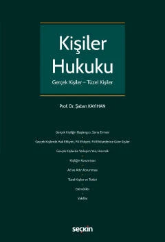 Kişiler Hukuku Gerçek Kişiler - Tüzel Kişiler Şaban Kayıhan 2022 Eylül ürün görseli 1