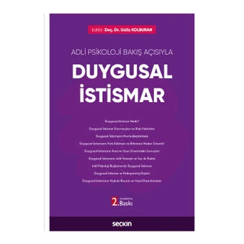 Adli Psikoloji Bakış Açısıyla Duygusal İstismar (2.Baskı) Güliz Kolburan 2021/11 ürün görseli 1