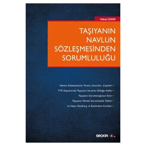Taşıyanın Navlun Sözleşmesinden Sorumluluğu Hakan Şeker 2020/01 ürün görseli 1