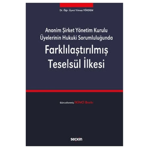 Farklılaştırılmış Teselsül İlkesi Dr. Öğr. Üyesi Yılmaz Yördem 2022/3 ürün görseli 1