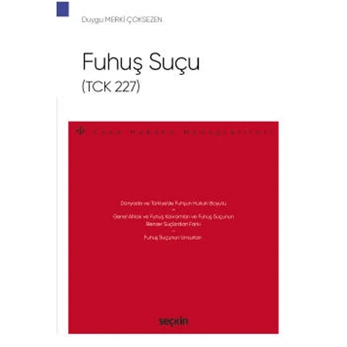 Fuhuş Suçu (TCK 227) - Ceza Hukuku Monografileri Merki Çoksezen 2021/07 ürün görseli 1