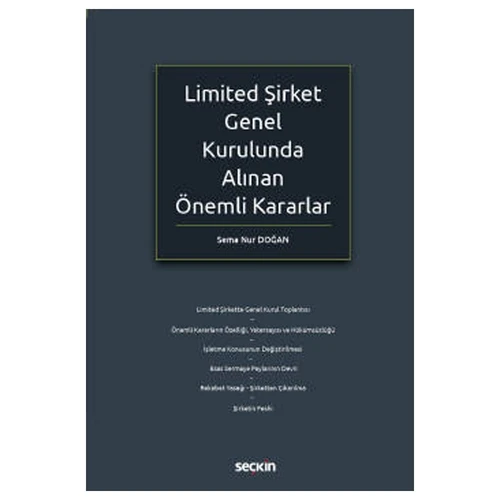 Limited Şirket Genel Kurulunda Alınan Önemli Kararlar Sema Nur Doğan 2021/11 ürün görseli 1