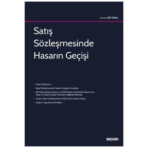 Satış Sözleşmesinde Hasarın Geçişi Elif Ünal 2022/03 ürün görseli 1