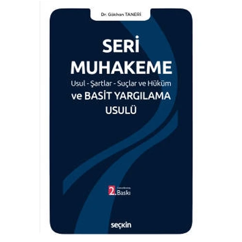 Seri Muhakeme ve Basit Yargılama Usulü (2.Baskı) Gökhan Taneri 2021/08 ürün görseli 1