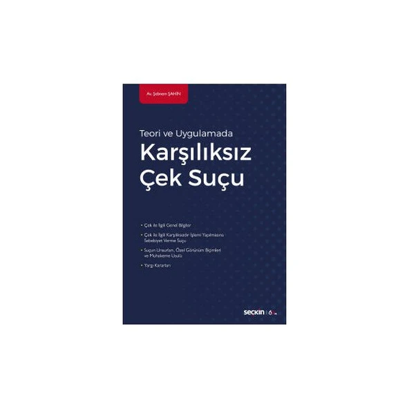 Karşılıksız Çek Suçu Şebnem Şahin 2020/01 ürün görseli 1