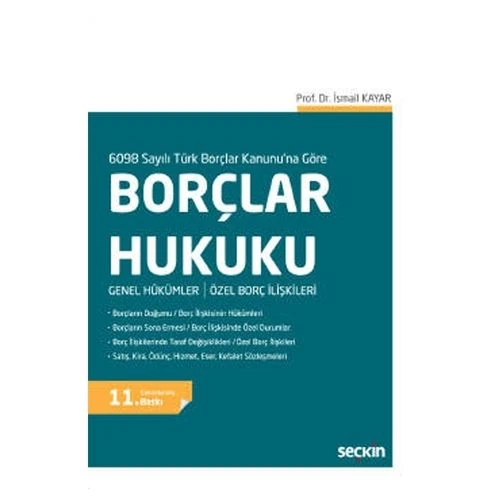 Borçlar Hukuku (İ.Kayar) 11.Baskı İsmail Kayar 28 2019/09 ürün görseli 1