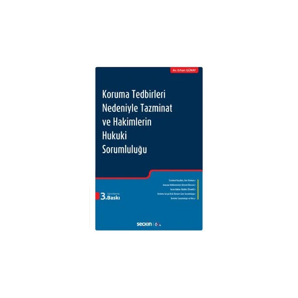 Koruma Tedbirleri Nedeniyle Tazminat (3.Baskı) Erhan Günay 123 2020/01 ürün görseli 1