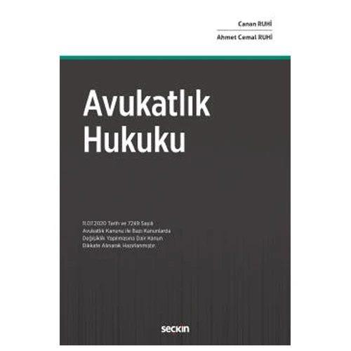 Avukatlık Hukuku Canan Ruhi 2021/01 ürün görseli 1