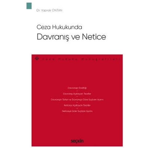 Ceza Hukukunda Davranış ve Netice Yaprak Öztan 2021/01 ürün görseli 1