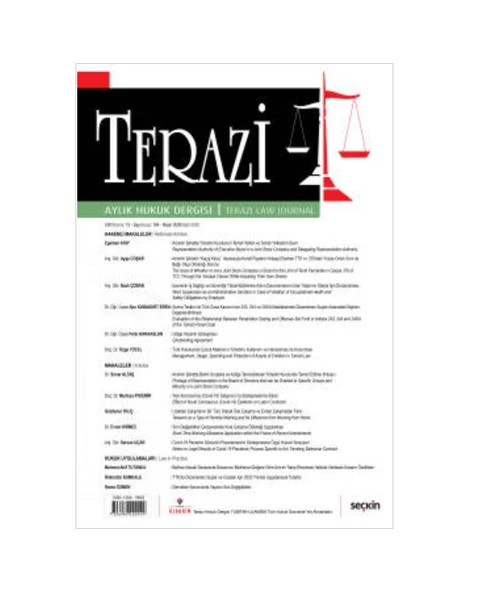 Terazi Hukuk Dergisi S:164 Nisan 2020 Terazi Dergisi 146 2020/04 ürün görseli 1
