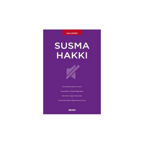 Susma Hakkı (N.Haydar) Nuran Haydar 2019/09 ürün görseli 1