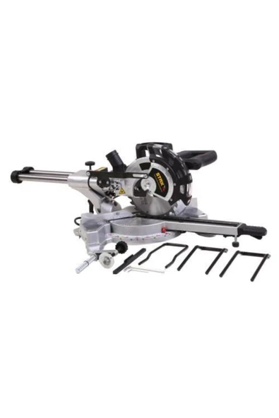 STAXX POWER Pro Lazerli Kızaklı Pistonlu Gönye Kesme Makinesi 2400watt 210mm Ahşap Metal Kesim ürün görseli 1