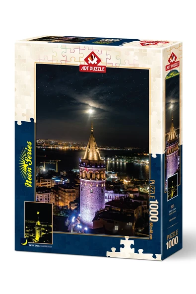 Art Puzzle 1000 Parca Puzzle  Galata Kulesi Neon 5241 ürün görseli 1