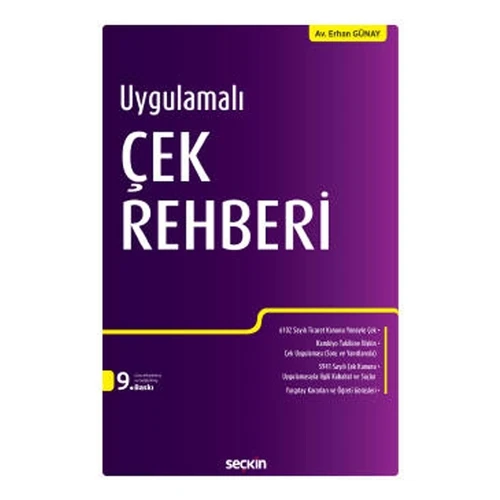 Uygulamalı Çek Rehberi (9.Baskı) Erhan Günay 135 2020/10 ürün görseli 1
