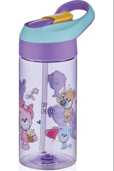 Vagonlife Pipetli Matara (Suluk) Tritan 500 Ml Mat Karma 0301 (Karışık Renk 1 Adet) ürün görseli 1