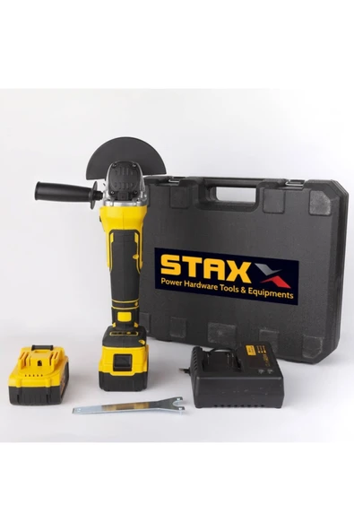 STAXX POWER Stx1058 Profesyonel 125mm Kömürsüz Çift Akülü Şarjlı Taşlama Bl Motor + 2 Ad Kesme Taşı ürün görseli 1