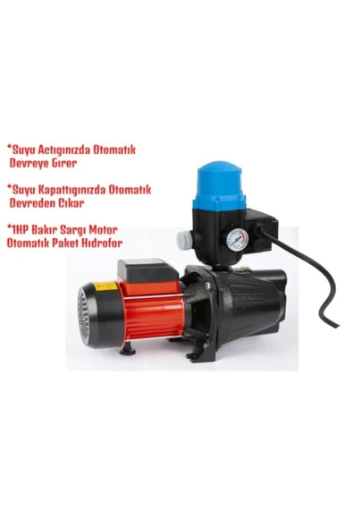 İtaly Style Italy Bakır Sargı Paket Hidrofor Otomatik Sistem Su Pompası 1hp 0.75 Kw Otomatik Pompa ürün görseli 1