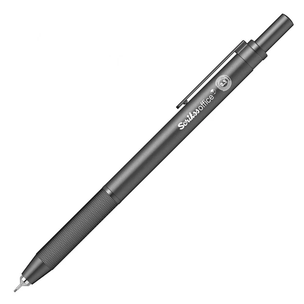 Scrikss Twist Versatil Kalem (Mekanik Kurşun Kalem) 0.5 Mm Siyah Şeffaf Ambalaj T00STCC5TWS02A ürün görseli 1