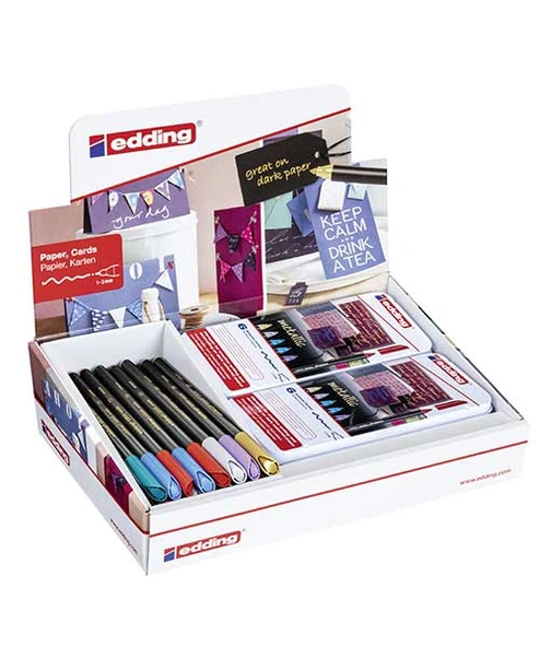 Edding Keçeli Kalem 1.0Mm 40+6 Lı Metlik Set Stand Ed1200 ürün görseli 1