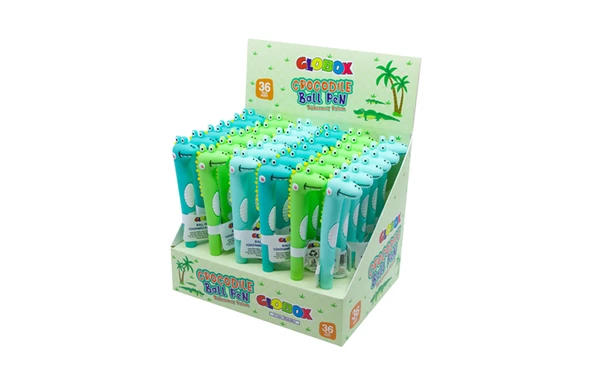 Globox Timsah Figürlü Tükenmez Kalem 0.7Mm Yazım Rengi Mavi 3509 (36 Lı Paket) ürün görseli 1