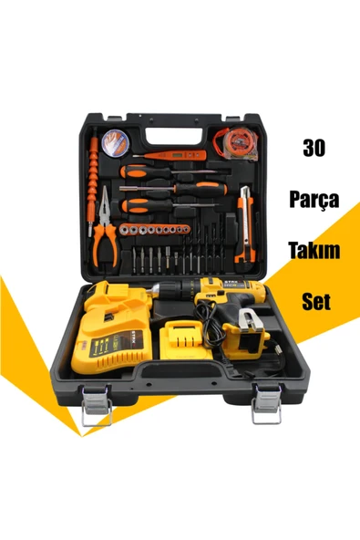 STAXX POWER Şarjlı Vidalama Darbeli Matkap 30 Parça  Multi Pro 24 V 5 Ah ürün görseli 1