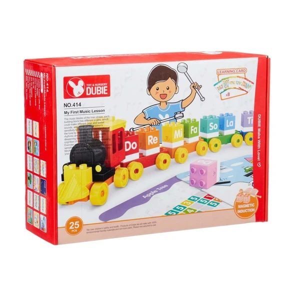 Wange Oyuncak Dubie Müzik Treni 414 (+6 Kart) 25 Parça Lego GAL-414 ürün görseli 1