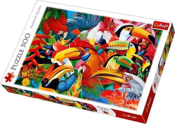 Trefl Puzzle 500 Parça Colourful Birds 37328 ürün görseli 1