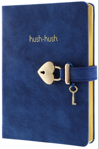 Victoria's Journals Vj Not Defteri Hush Hush Kilitli 13X18Cm 80 Gram 160 Yaprak Çizgili Mavi 1331 ürün görseli 1