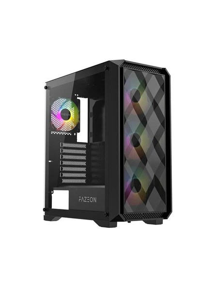 Fazeon F4 650W 80Plus Bronze Mesh 4X120Mm Argb Fanlı Atx Boş Bilgisayar Kasası ürün görseli 1