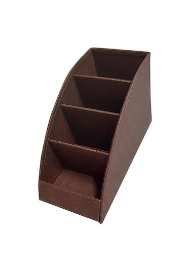 Inn Design Organizer Masa Üstü Kalemlik Beyoğlu Serisi Deri Bordo 11X20X9.5Cm Dd-1212 ürün görseli 1