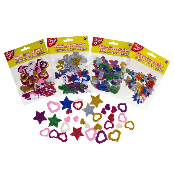 Bu-Bu Simli Eva Sticker Karışık Pvc Bubu00097 ürün görseli 1