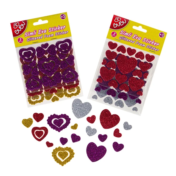 Bu-Bu Simli Eva Sticker 3 Parça Karışık Pvc Bubu00086 ürün görseli 1
