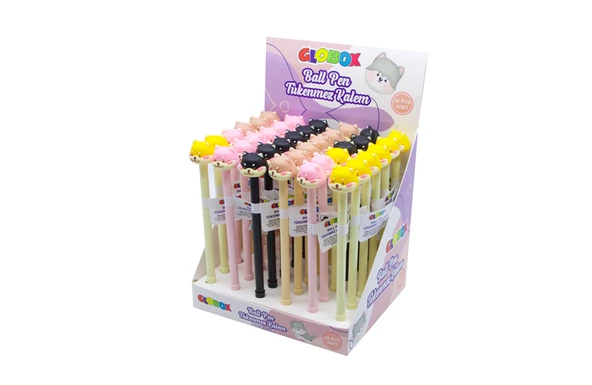 Globox Husky Figürlü Tükenmez Kalem 0.7Mm Yazım Rengi Mavi 3506 (36 Lı Paket) ürün görseli 1