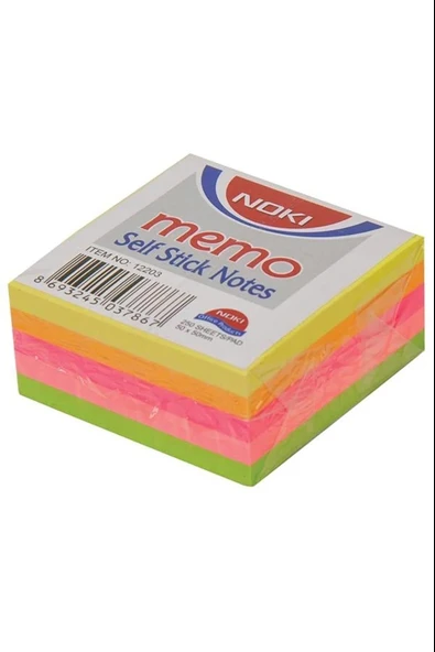 Noki Yapışkanlı Not Kağıdı 250 Yaprak 50X50Mm Pastel Küp 5 Renk No:12203 ürün görseli 1